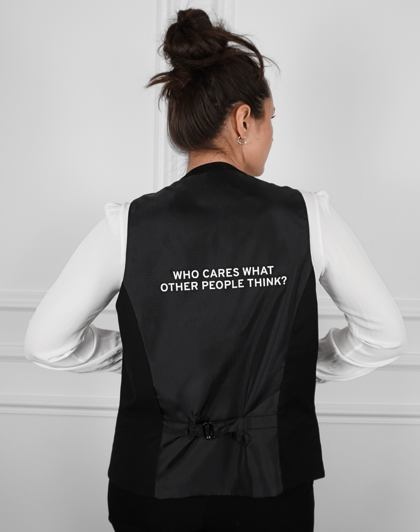 Who cares what other people think? Upcycled Waistcoat - OBLIVIOUS?