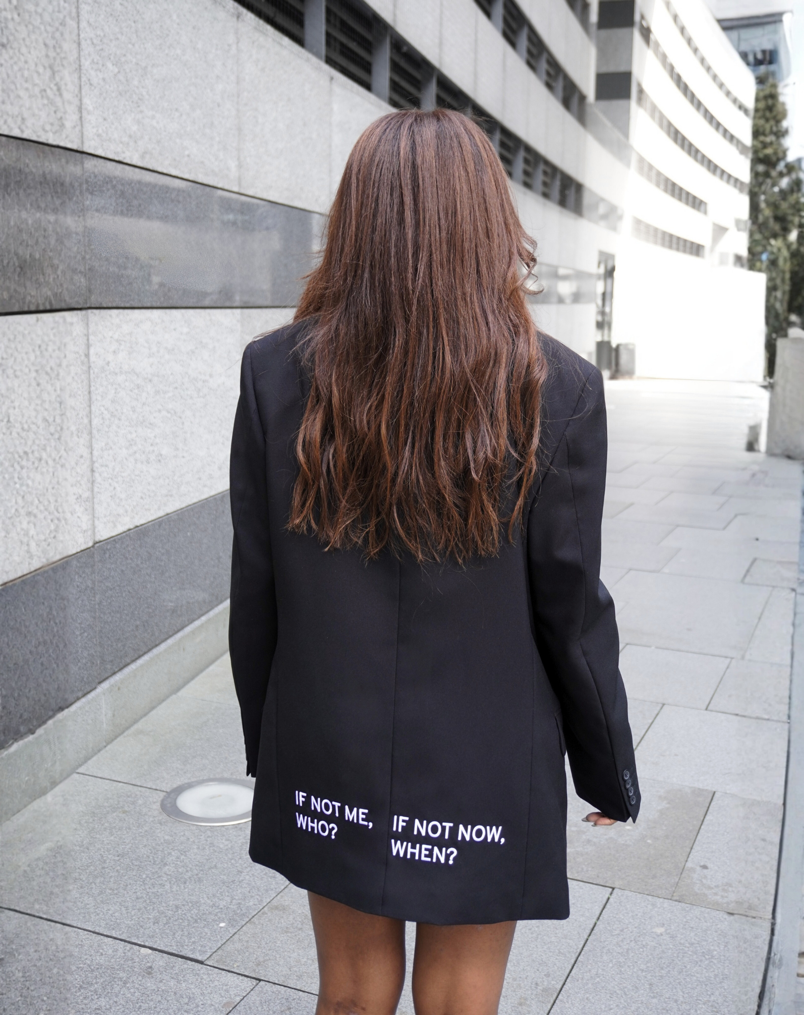 If not me who? If not now when? Upcycled Blazer (Printed)