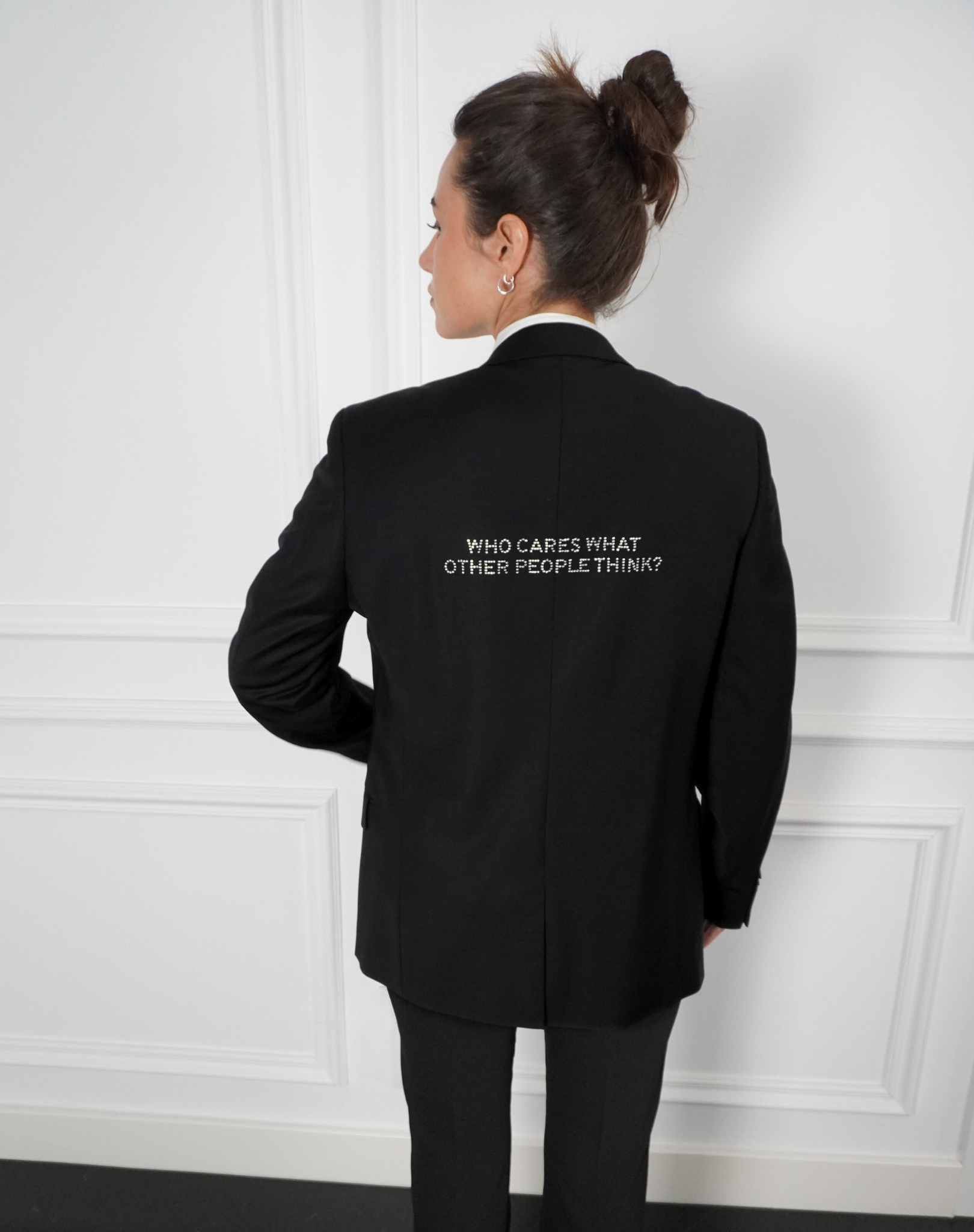 Who cares what other people think? Upcycled Blazer (Limited Edition Rhinestone)