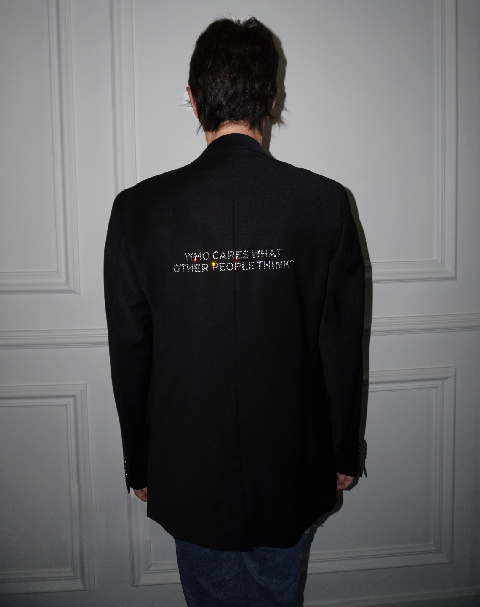 Who cares what other people think? Upcycled Blazer (Limited Edition Rhinestone)