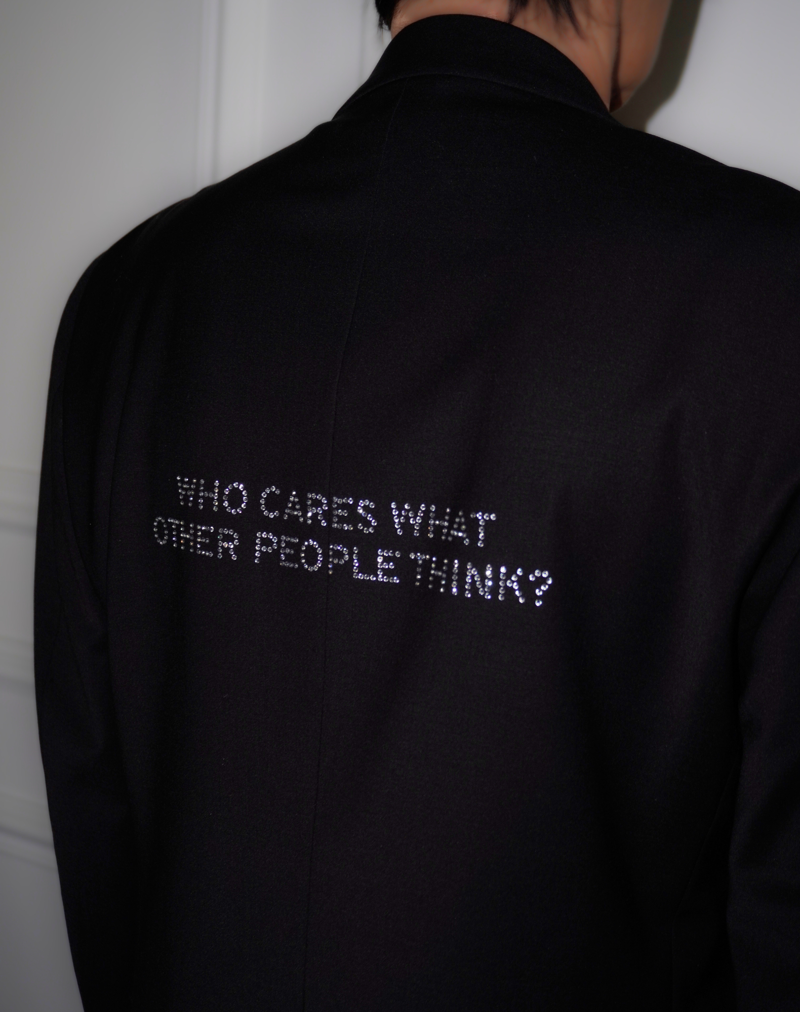 Who cares what other people think? Upcycled Blazer (Limited Edition Rhinestone)