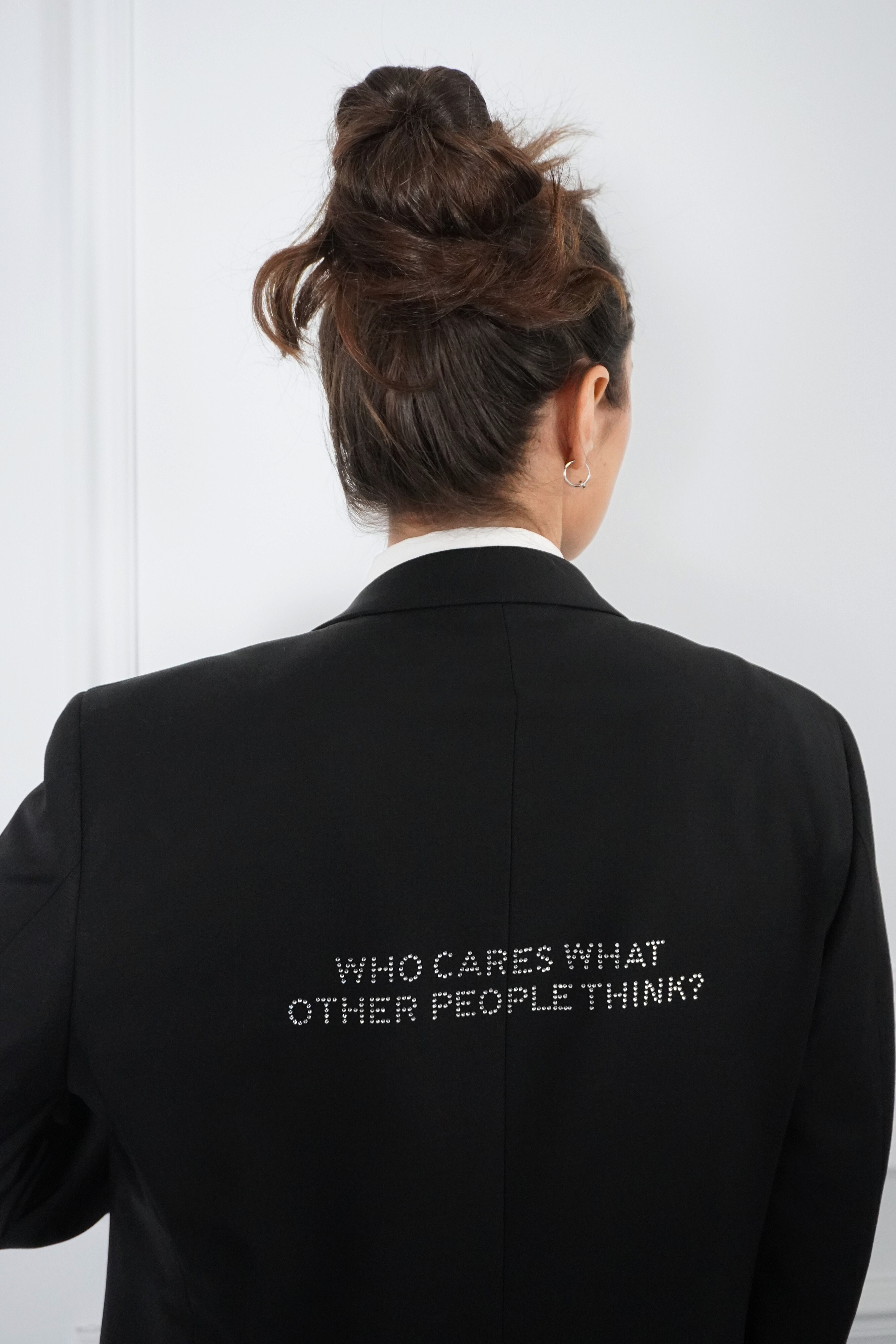 Who cares what other people think? Upcycled Blazer (Limited Edition Rhinestone)
