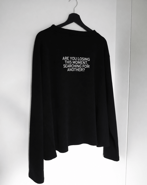 Are you losing this moment searching for another? Black Flowy Long Sleeve - OBLIVIOUS?