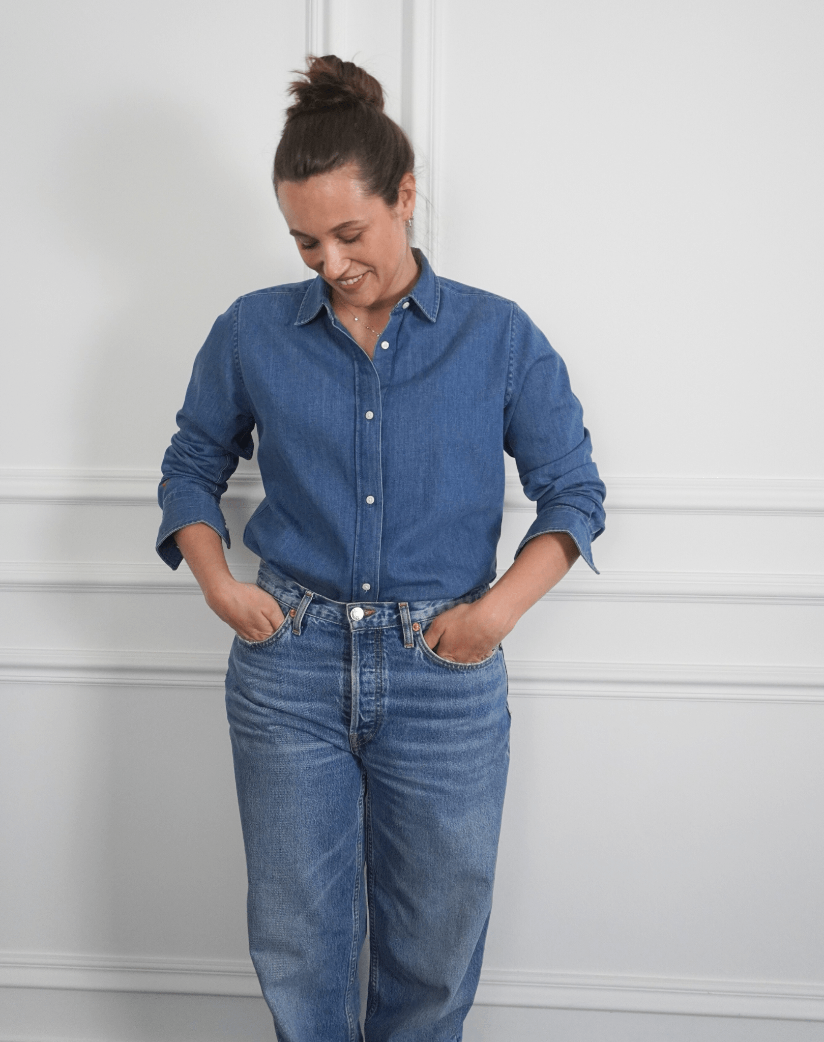 Can you please mind your own business? Denim Shirt - OBLIVIOUS?