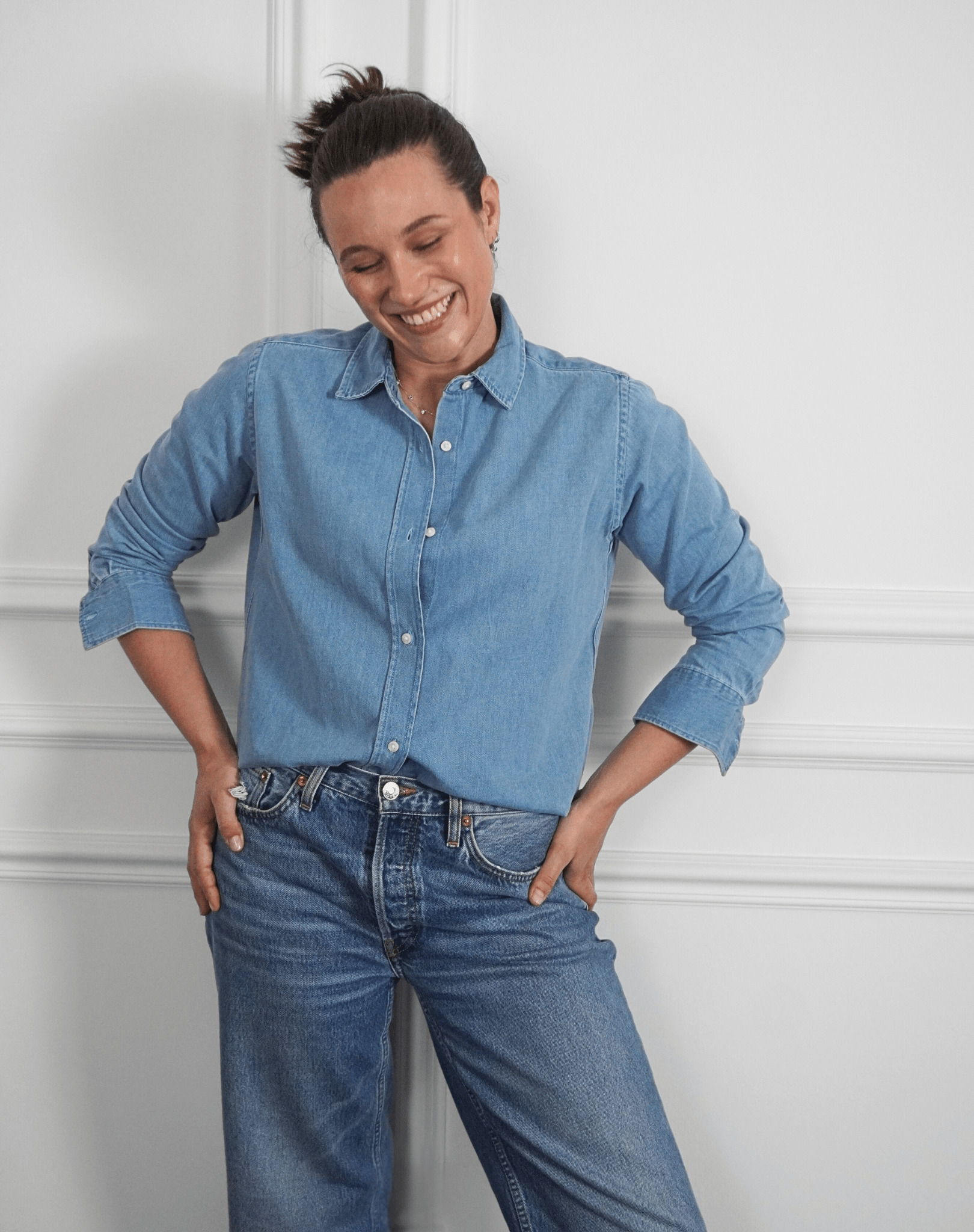 Can you please mind your own business? Denim Shirt - OBLIVIOUS?
