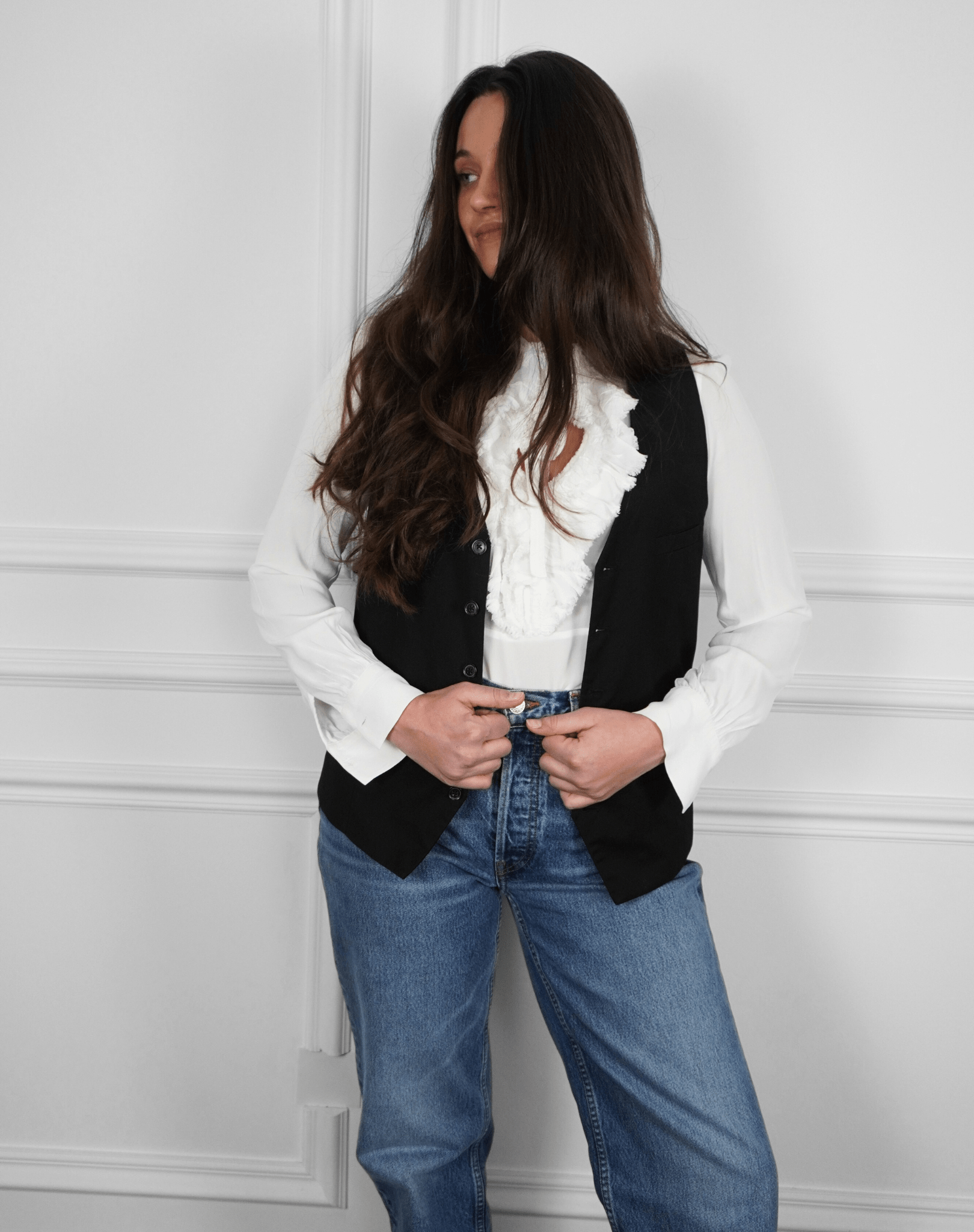 Can you please mind your own business? Upcycled Waistcoat - OBLIVIOUS?