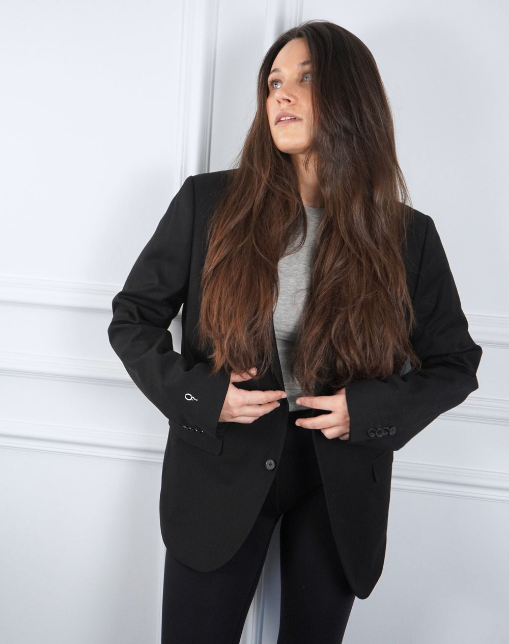 If not me who? If not now when? Upcycled Blazer (Bedruckt)