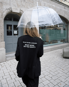 I'm out of bed and dressed, what more do you want? Upcycled Blazer