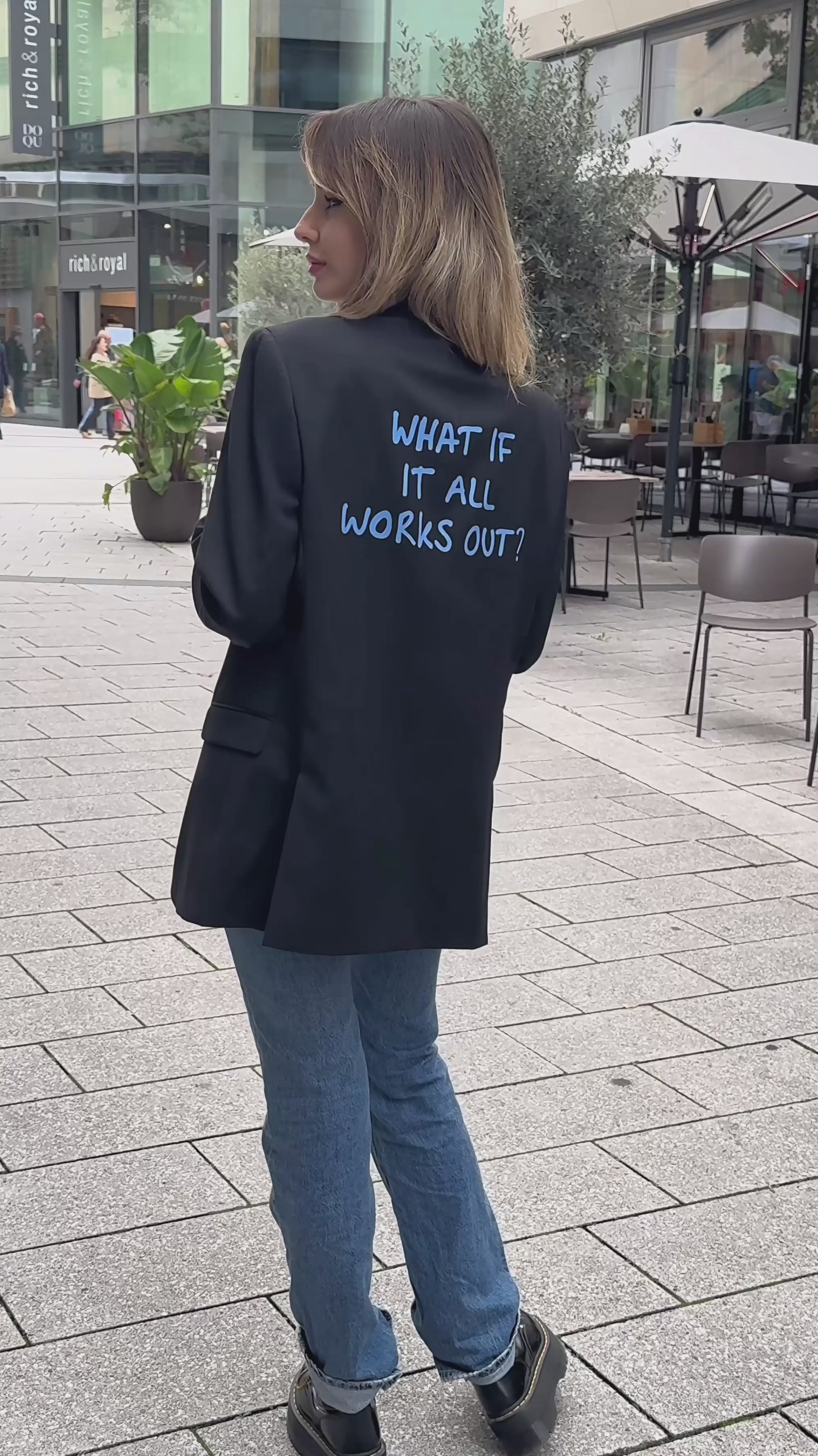 What if it all works out? Upcycled Blazer (Blue print)