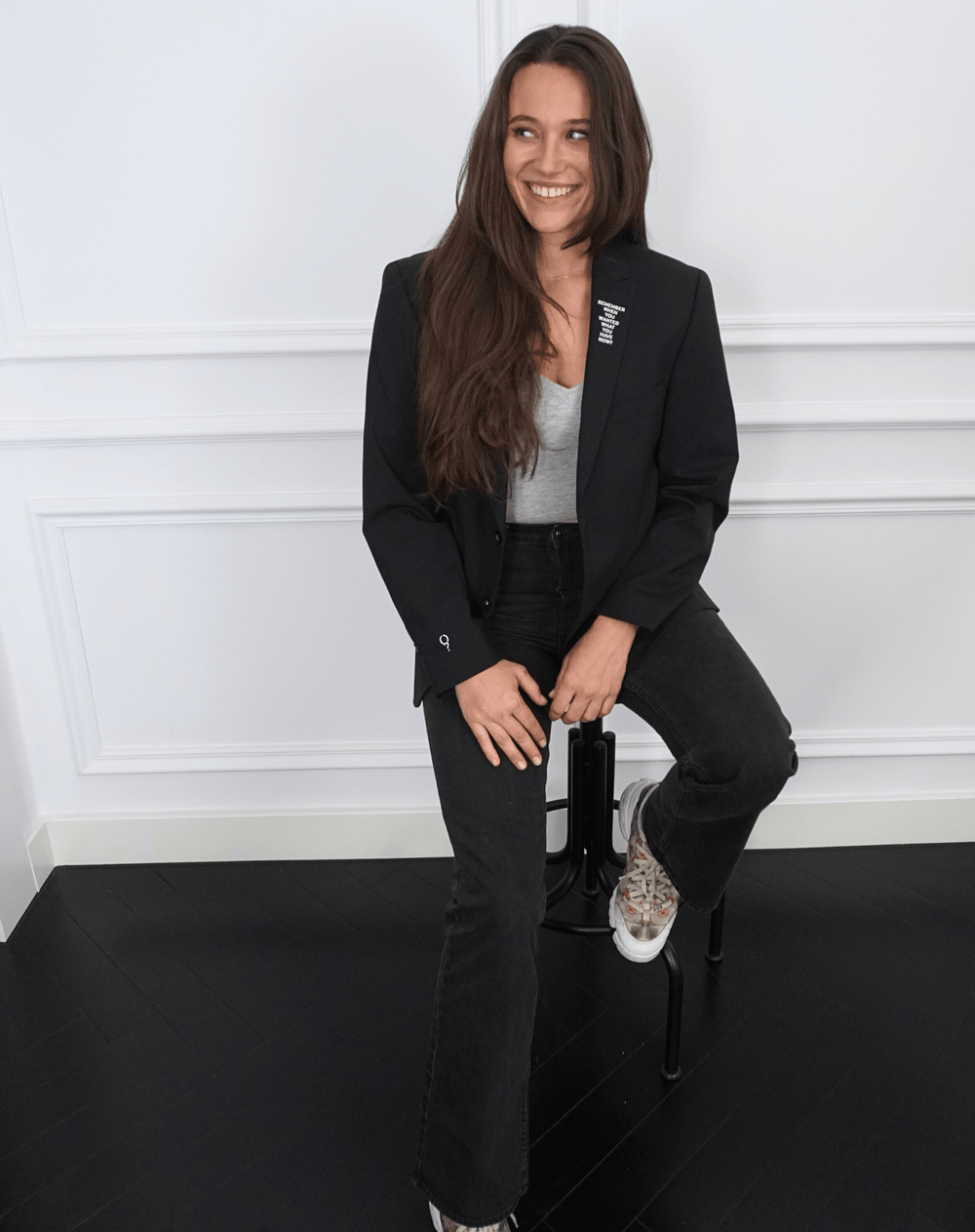 Remember when you wanted what you have now? Upcycled Blazer (small print) - OBLIVIOUS?