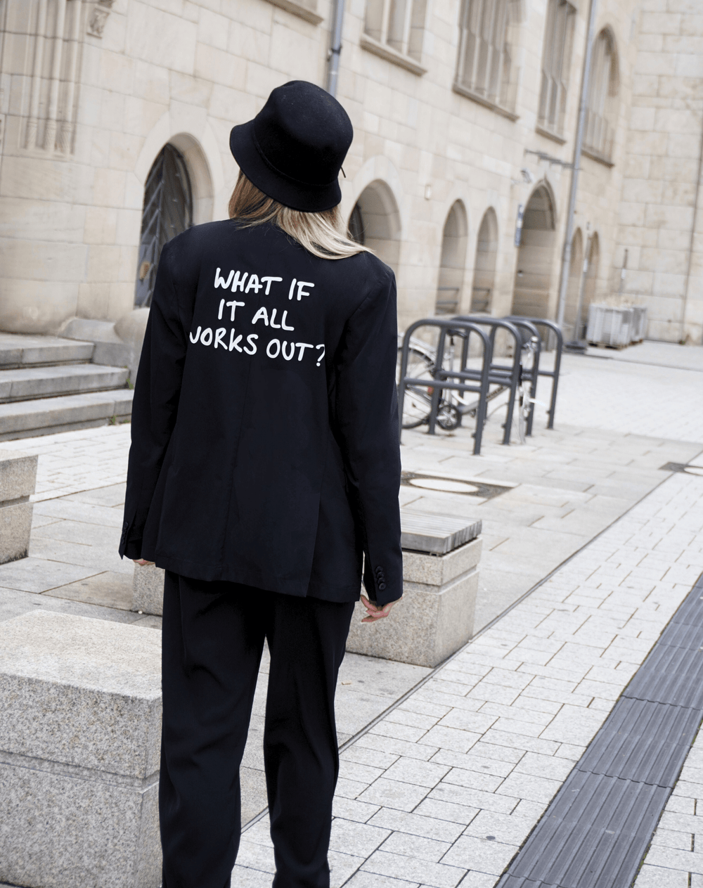 What if it all works out? Upcycled Blazer (big print) - OBLIVIOUS?