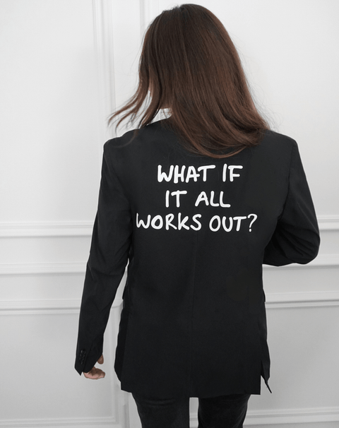 What if it all works out? Upcycled Blazer (big print) - OBLIVIOUS?