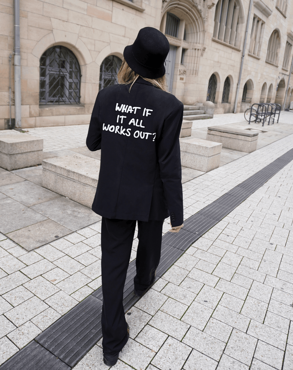 What if it all works out? Upcycled Blazer (big print) - OBLIVIOUS?