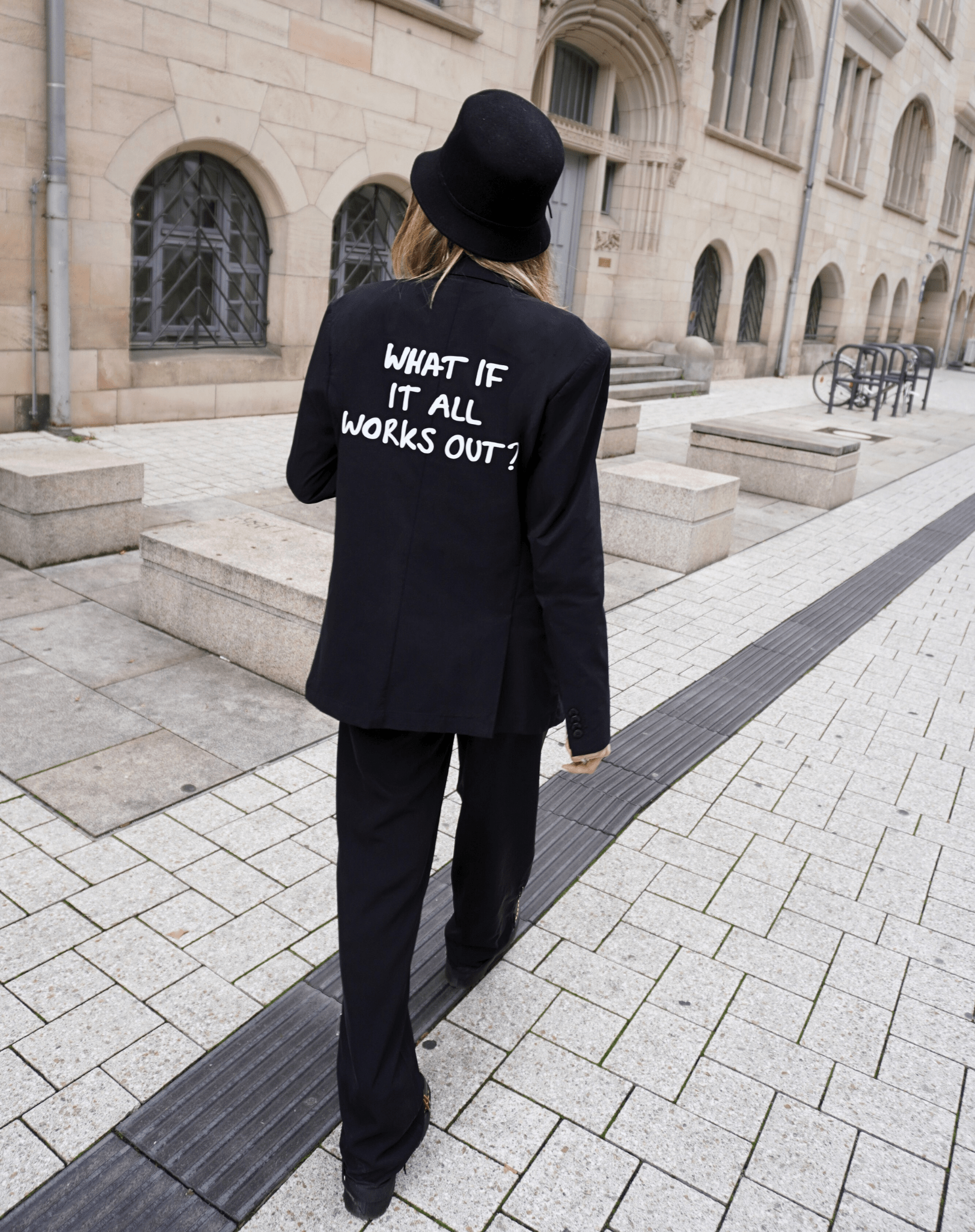 What if it all works out? Upcycled Blazer (big print) - OBLIVIOUS?