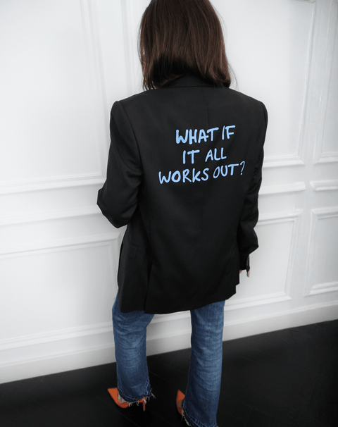 What if it all works out? Upcycled Blazer (Blue print) - OBLIVIOUS?