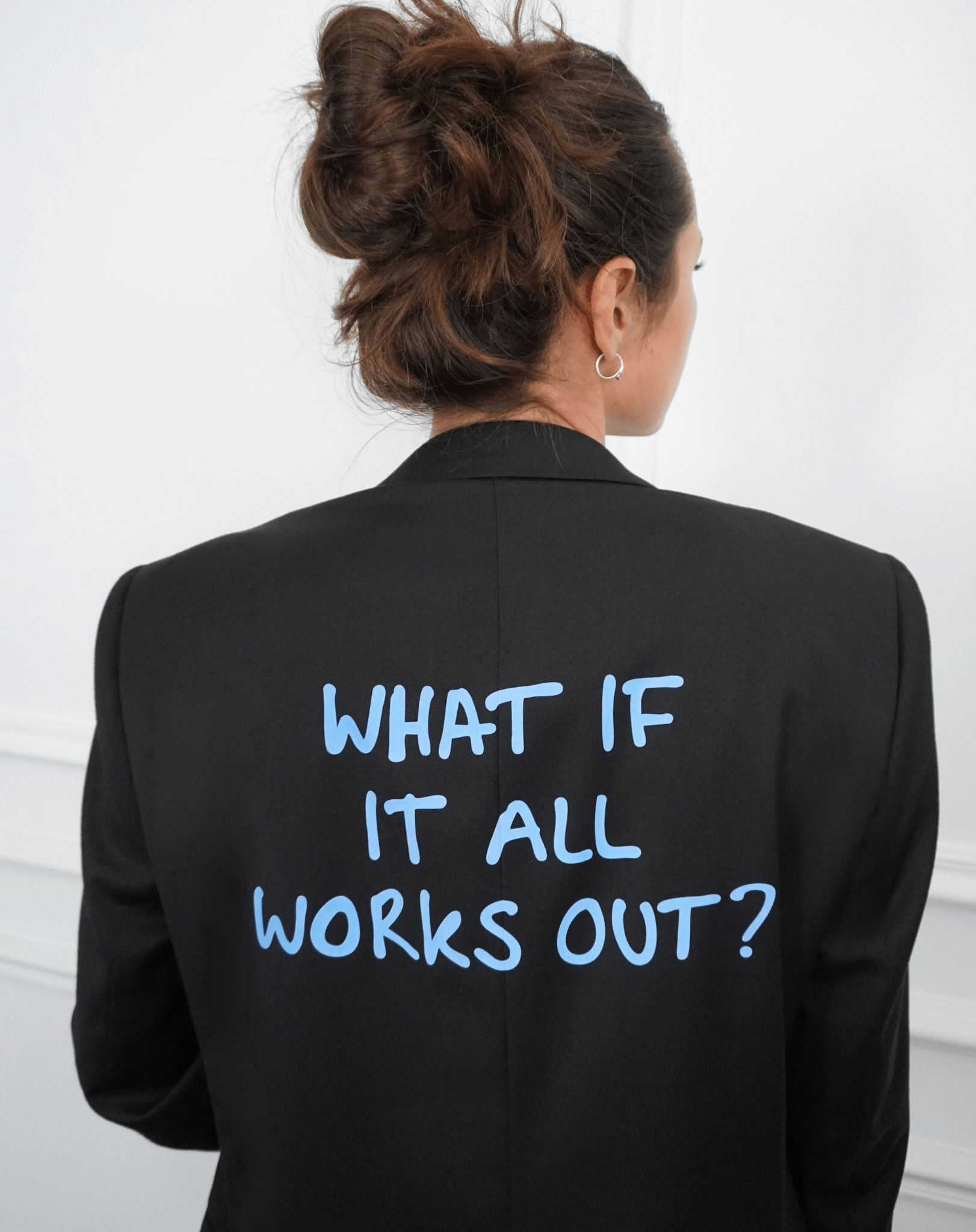 What if it all works out? Upcycled Blazer (Blue print) - OBLIVIOUS?