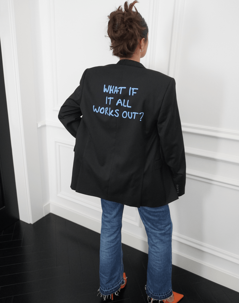 What if it all works out? Upcycled Blazer (Blue print) - OBLIVIOUS?