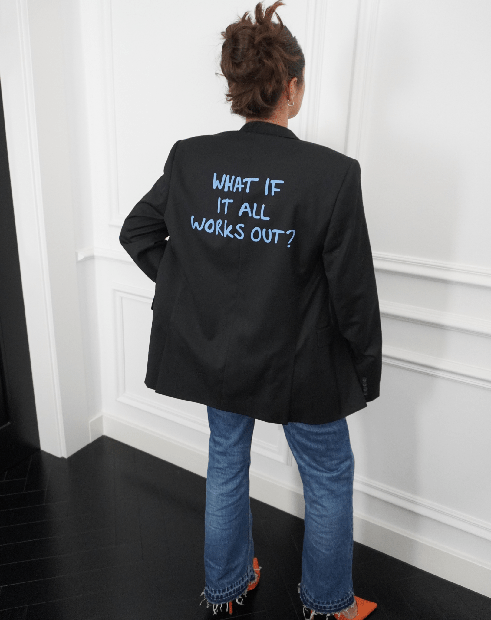 What if it all works out? Upcycled Blazer (Blue print) - OBLIVIOUS?