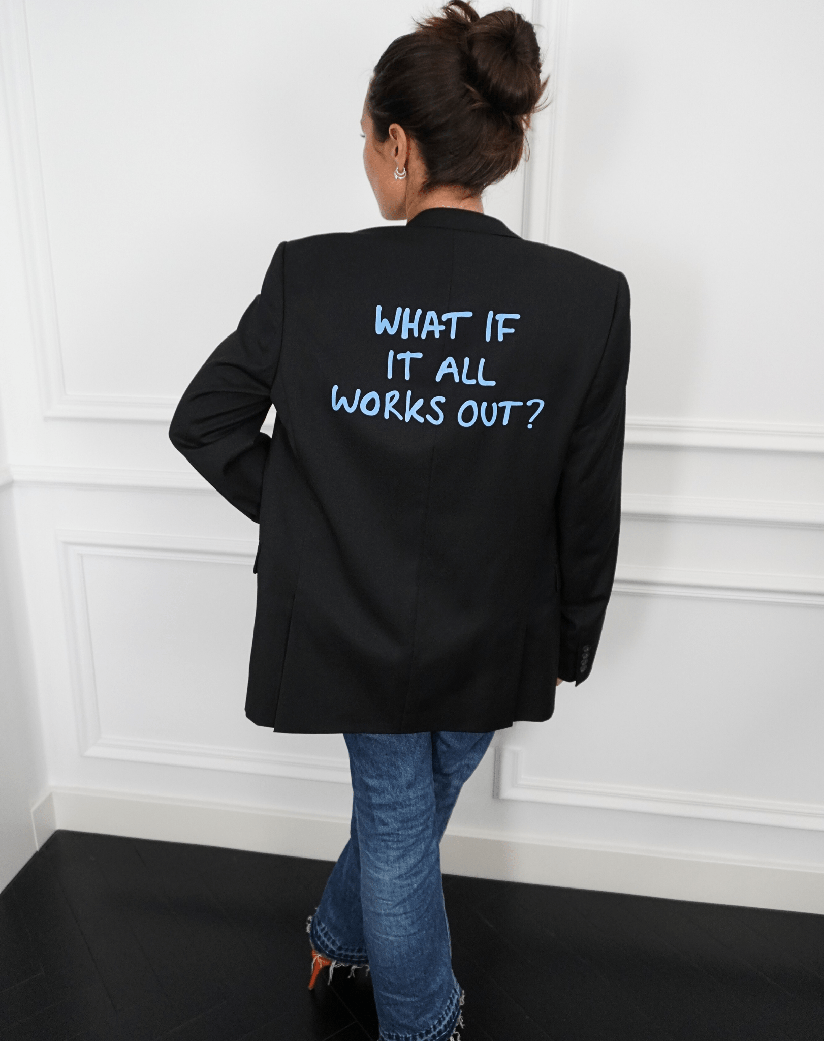 What if it all works out? Upcycled Blazer (Blue print) - OBLIVIOUS?