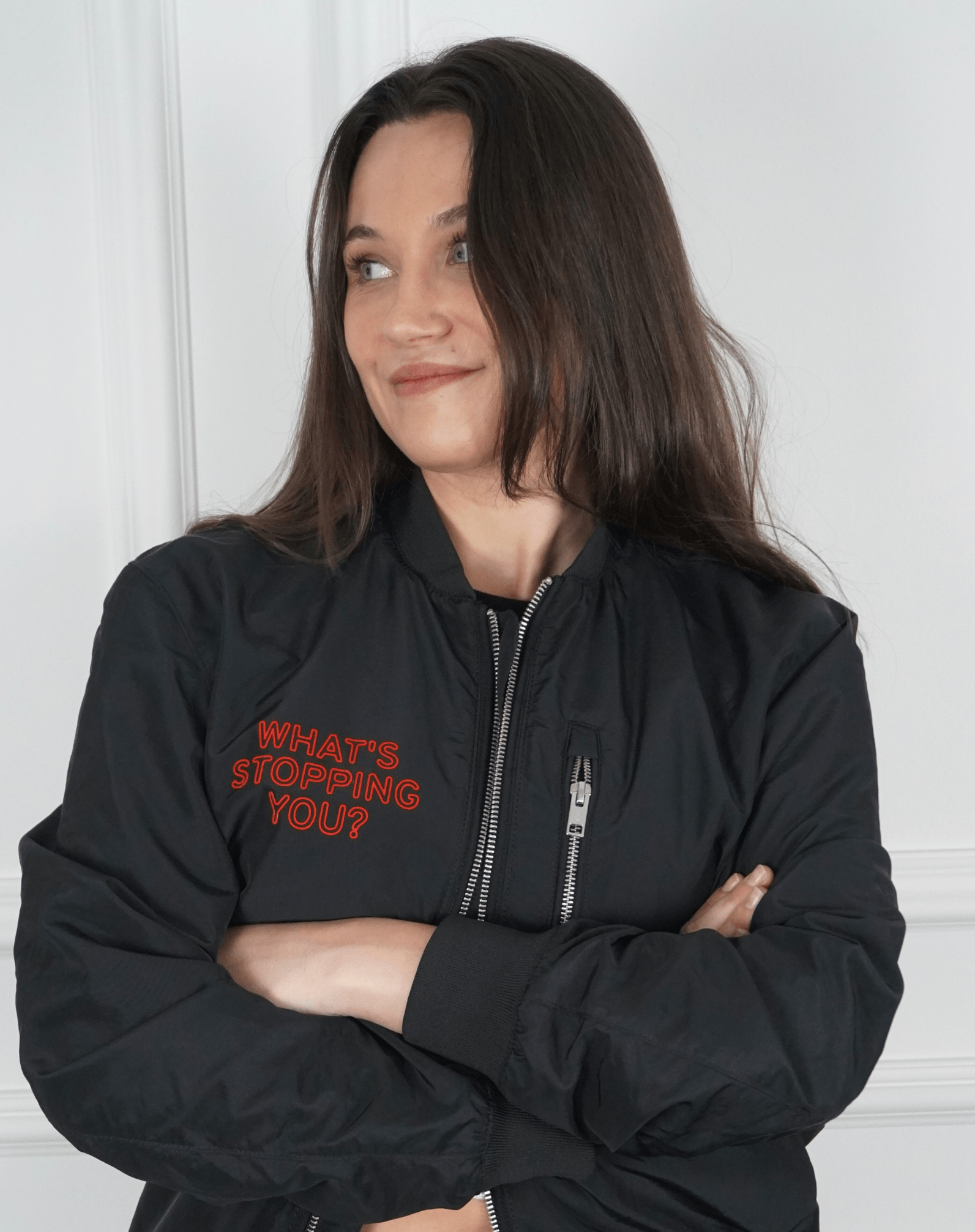 What's stopping you? Upcycled Bomber Jacket - OBLIVIOUS?