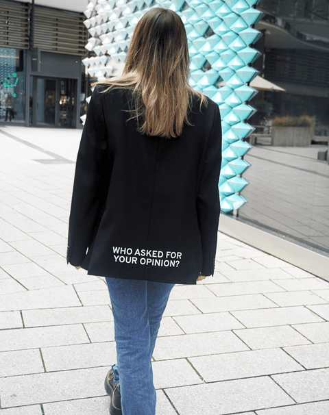 Who asked for your opinion? Upcycled Blazer - OBLIVIOUS?