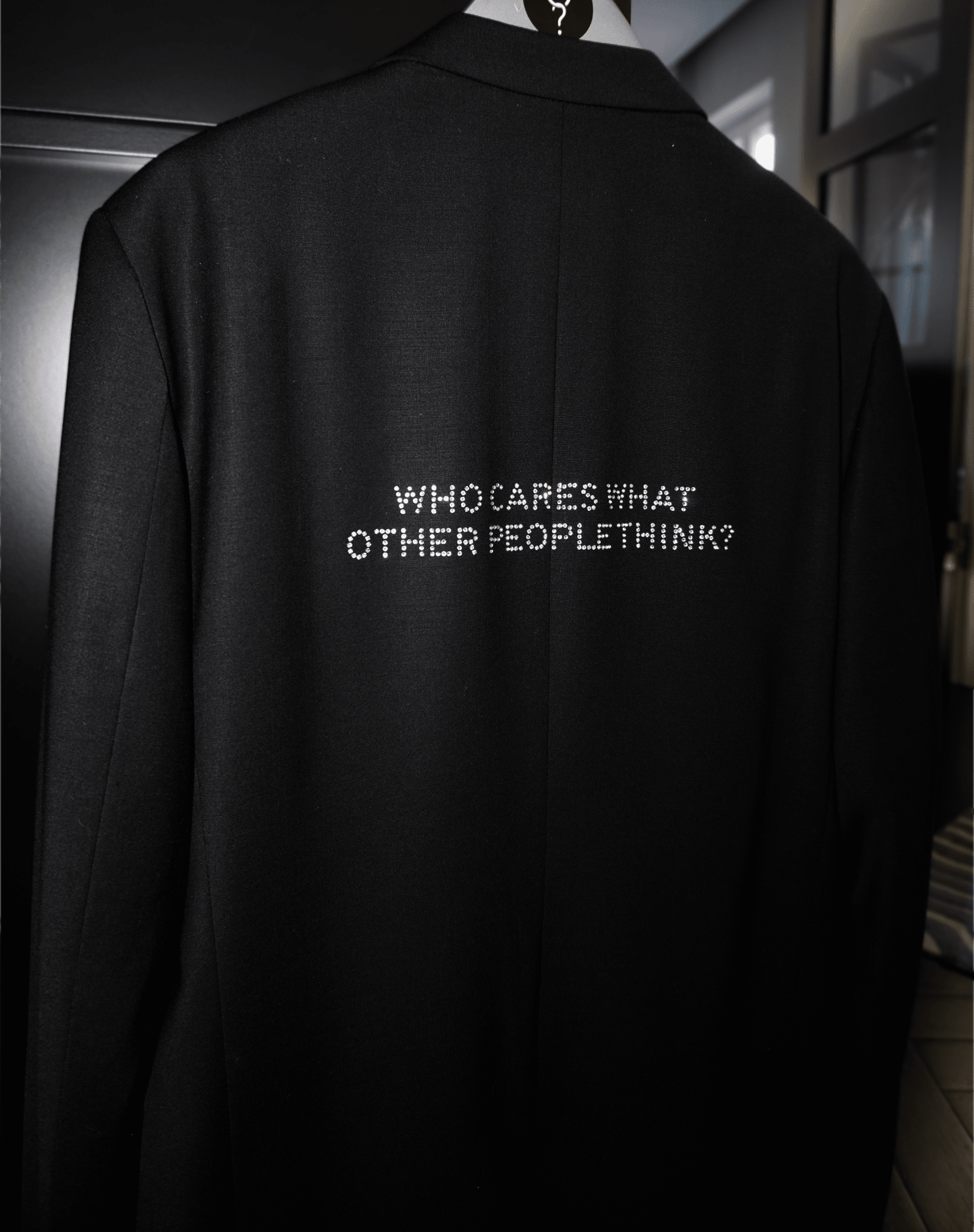 Who cares what other people think? Upcycled Blazer (Limited Edition Rhinestone) - OBLIVIOUS?