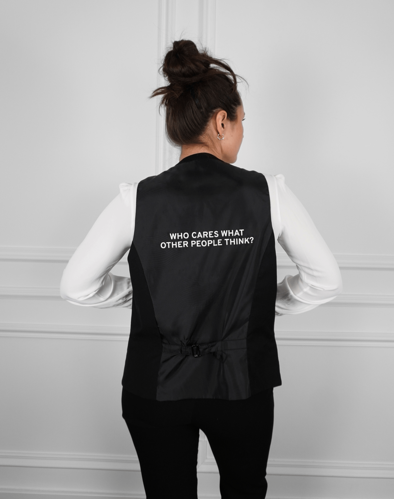 Who cares what other people think? Upcycled Waistcoat - OBLIVIOUS?