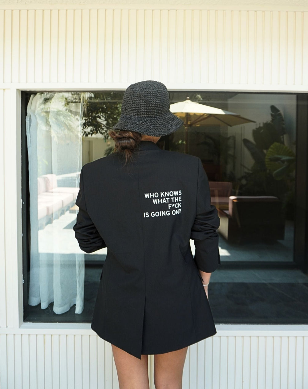 Who knows what the f*ck is going on? Upcycled Blazer