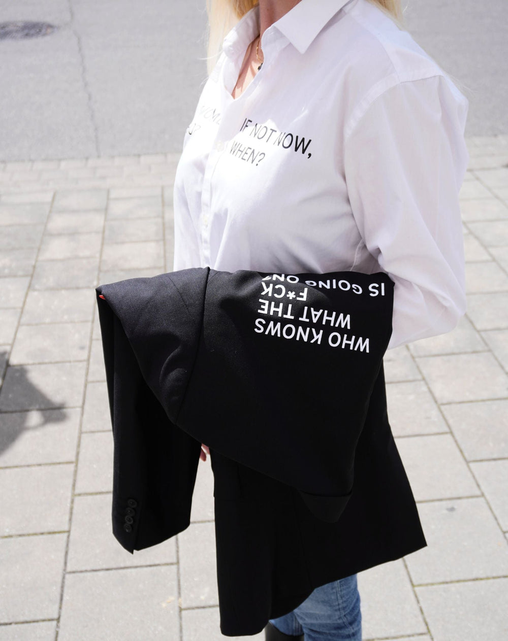 Who knows what the f*ck is going on? Upcycled Blazer