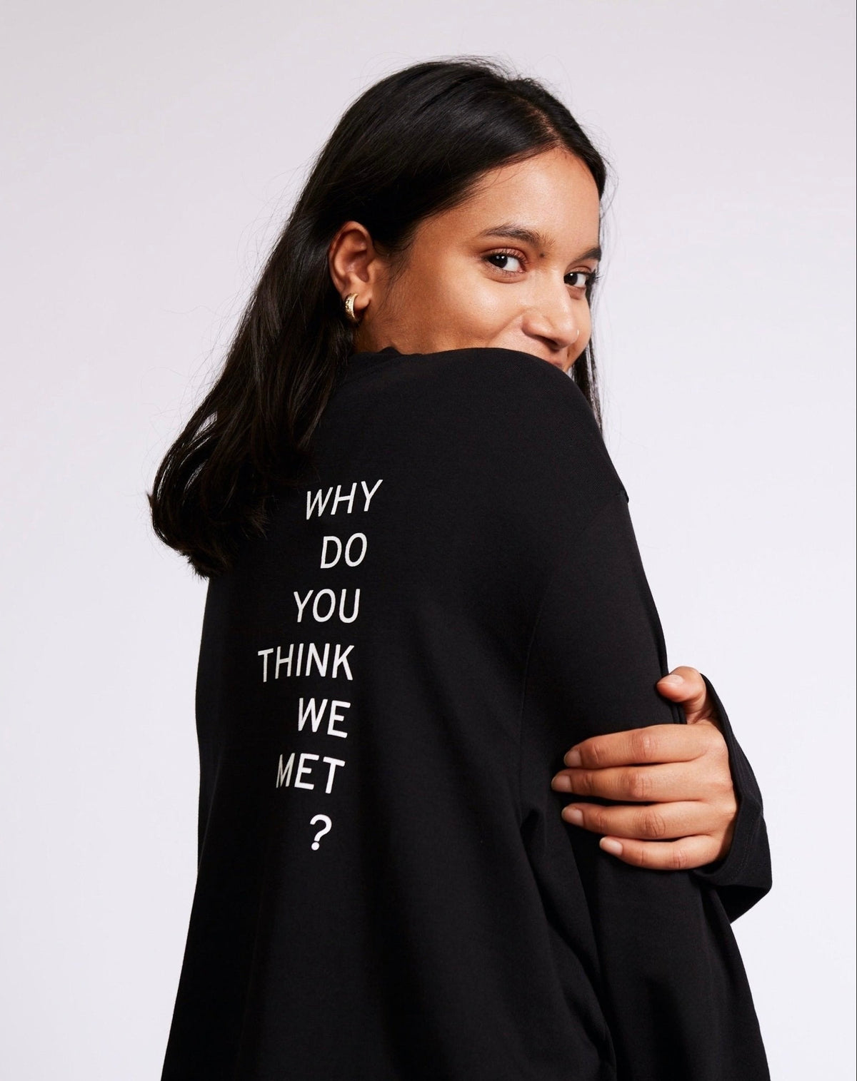 Why do you think we met? - Flowy Long Sleeve Black - OBLIVIOUS?