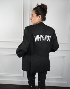 Why not? Upcycled Blazer Schwarz