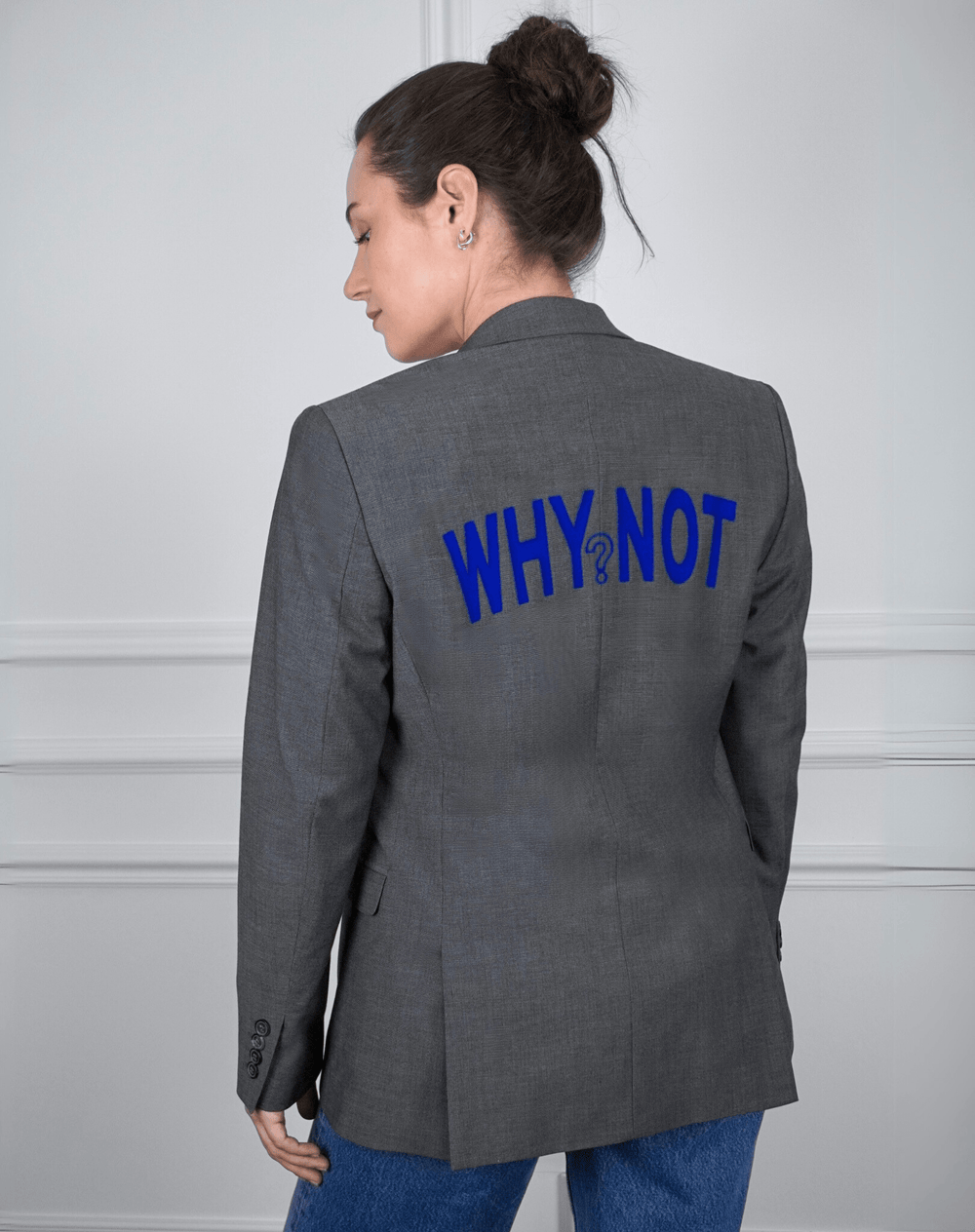 Why not? Upcycled Blazer (Blue Print)
