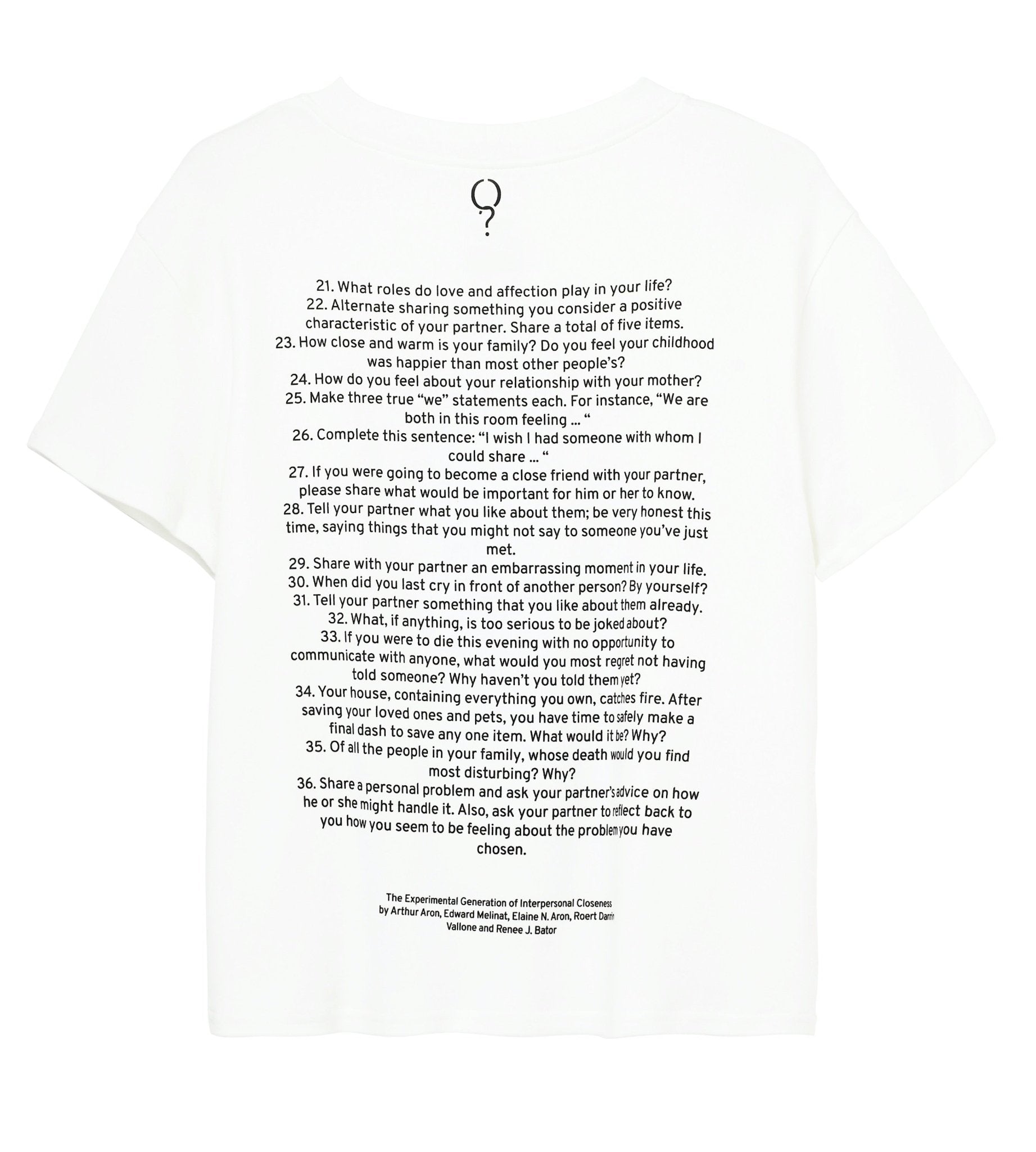 36 Questions for Closeness Boxy T-Shirt - OBLIVIOUS?