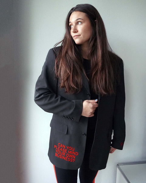 Can you please mind your own business? Upcycled Blazer