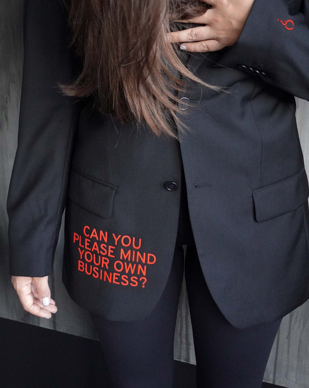 Can you please mind your own business? Upcycled Blazer