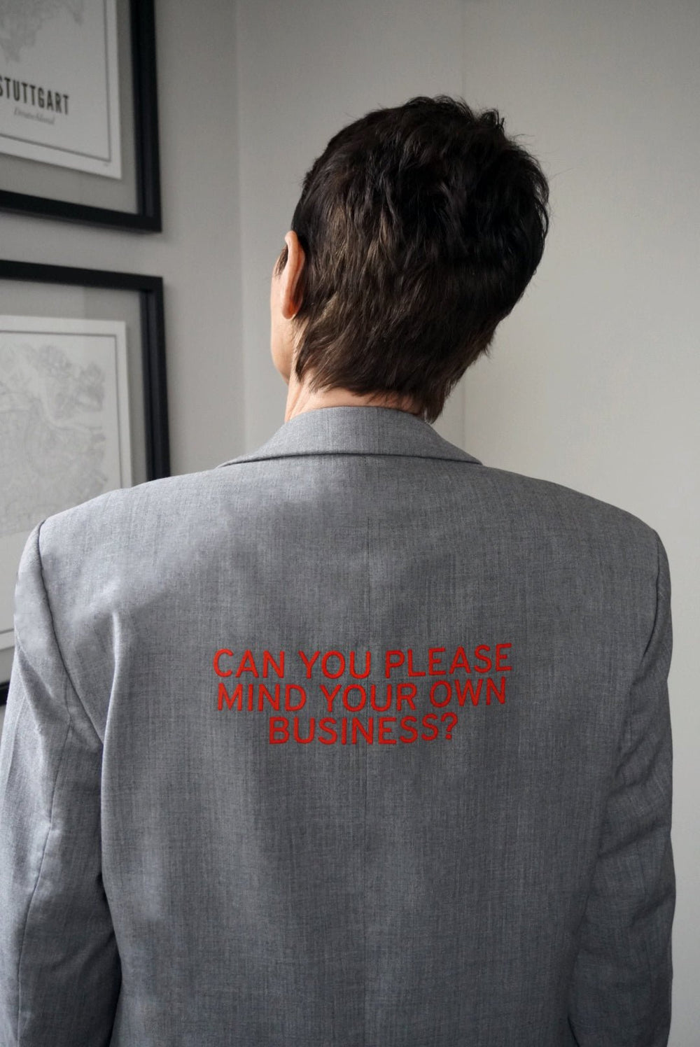 Can you please mind your own business? Upcycled Blazer