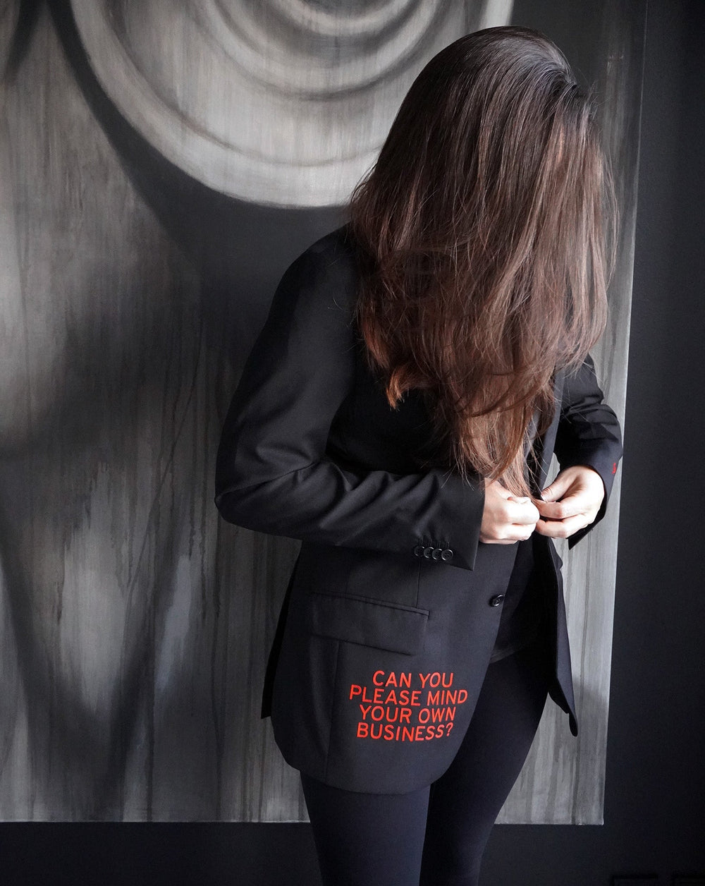 Can you please mind your own business? Upcycled Blazer