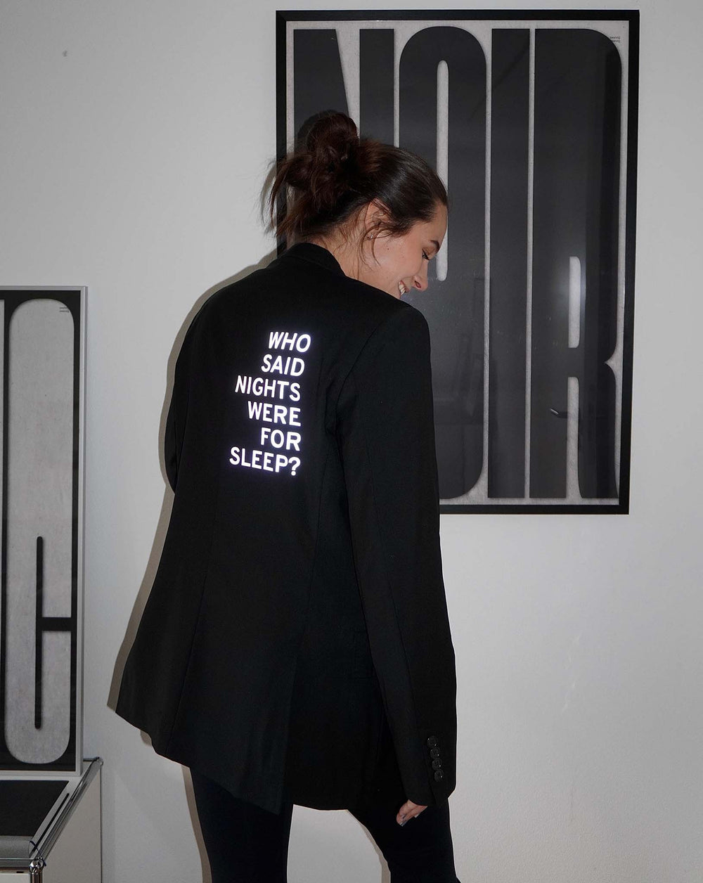 Who said nights were for sleep? Reflektierender Upcycled Blazer