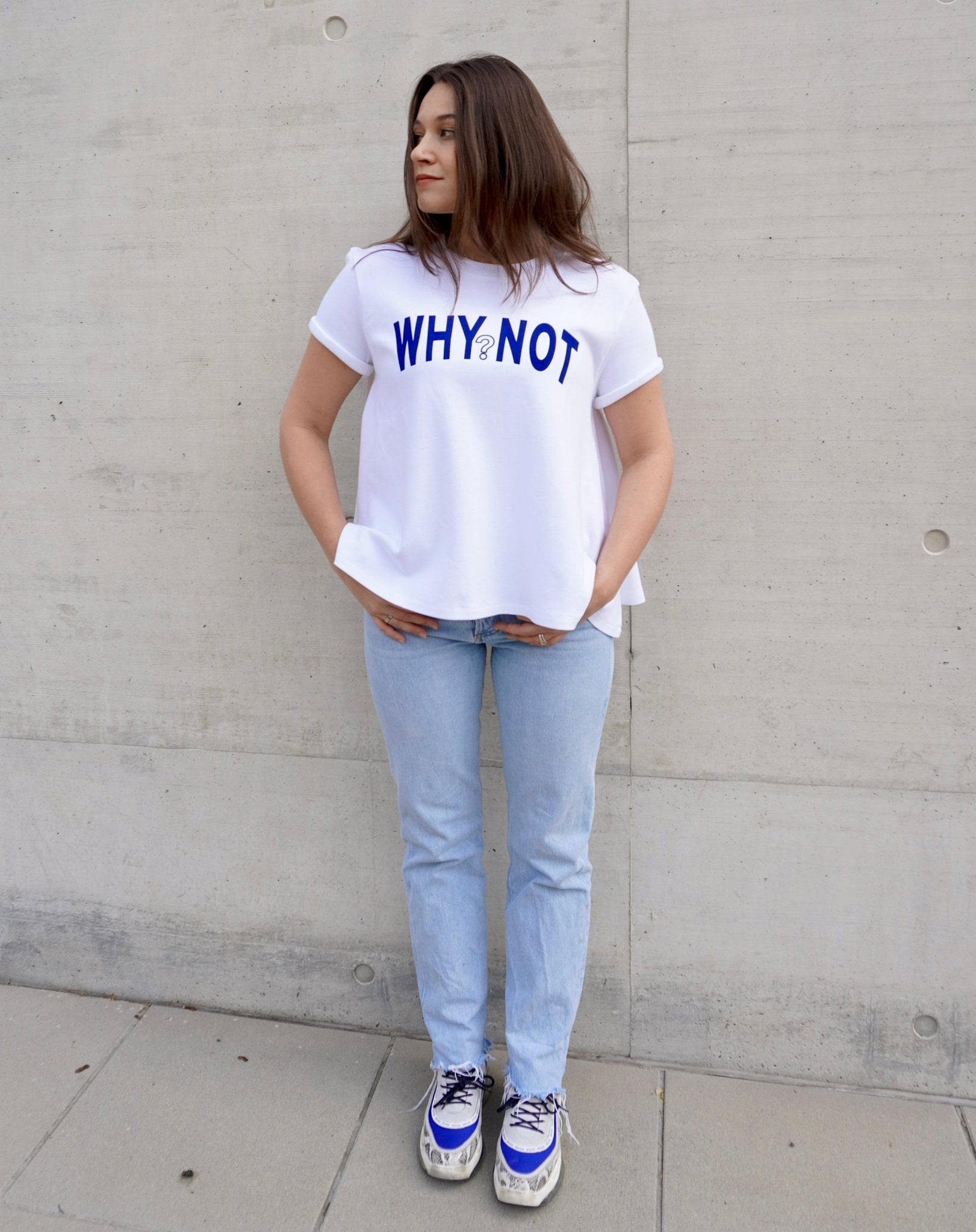 'WHY NOT?' Flowy T-Shirt - OBLIVIOUS?