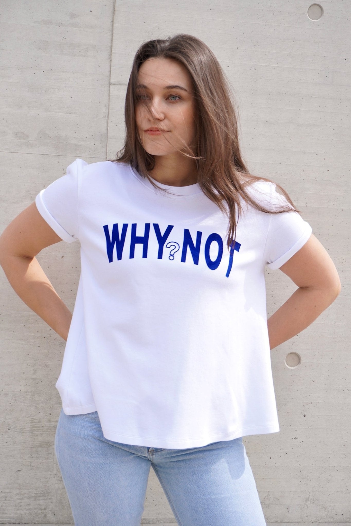'WHY NOT?' Flowy T-Shirt - OBLIVIOUS?